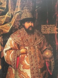 Царь Алексей Михайлович в 1653 году на Пасху и в вербное воскресенье надевал по восемь золотых перстней с алмазами, рубинами и изумрудами.